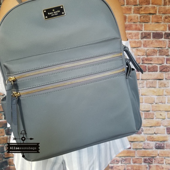 🔽 Kate spade LARGE Bradley Wilson backpack grey - Picture 5 of 8